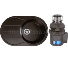 Комплект Мойка Zigmund & Shtain Kreis OV 770 D швейцарский шоколад + Измельчитель Bort Titan Extra