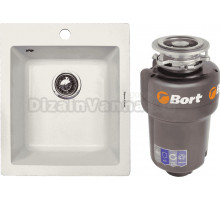 Комплект Мойка Zigmund & Shtain Platz 425 индийская ваниль + Измельчитель Bort Titan Max Power