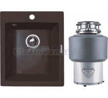 Комплект Мойка Zigmund & Shtain Platz 425 швейцарский шоколад + Измельчитель Status Premium 200