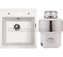 Комплект Мойка Zigmund & Shtain Platz 465 каменная соль + Измельчитель Status Premium 350