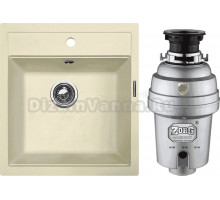 Комплект Мойка Zigmund & Shtain Platz 465 молодое шампанское + Измельчитель Zorg Inox D ZR-38 D