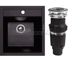 Комплект Мойка Zigmund & Shtain Platz 465 швейцарский шоколад + Измельчитель Bone Crusher BC 610-AS