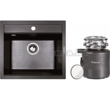 Комплект Мойка Zigmund & Shtain Platz 560 швейцарский шоколад + Измельчитель Bort Alligator X