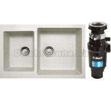 Комплект Мойка Zigmund & Shtain Rechteck 400.275 индийская ваниль + Измельчитель Bort Master Eco 91275752