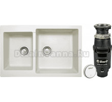 Комплект Мойка Zigmund & Shtain Rechteck 400.275 каменная соль + Измельчитель Bort Master Eco Control