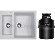 Комплект Мойка Zigmund & Shtain Rechteck 600.2 млечный путь + Измельчитель Emar ATC-KZ560A