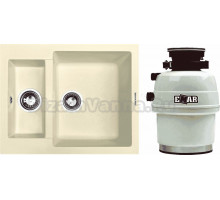 Комплект Мойка Zigmund & Shtain Rechteck 600.2 молодое шампанское + Измельчитель Emar ATC-WZB390A