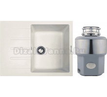 Комплект Мойка Zigmund & Shtain Rechteck 645 индийская ваниль + Измельчитель Status Premium 300