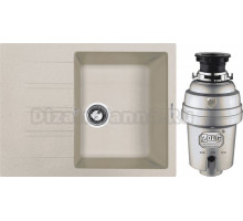 Комплект Мойка Zigmund & Shtain Rechteck 645 осенняя трава + Измельчитель Zorg Inox D ZR-56 D