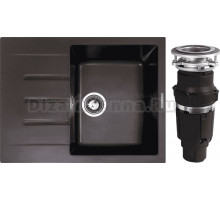 Комплект Мойка Zigmund & Shtain Rechteck 645 швейцарский шоколад + Измельчитель Bone Crusher BC 610-AS