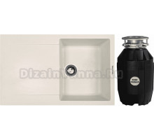 Комплект Мойка Zigmund & Shtain Rechteck 775 индийская ваниль + Измельчитель Bone Crusher BC 810-AS