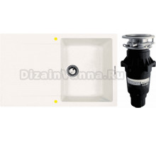 Комплект Мойка Zigmund & Shtain Rechteck 775 каменная соль + Измельчитель Bone Crusher BC 810-SL Slim Line