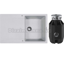 Комплект Мойка Zigmund & Shtain Rechteck 775 млечный путь + Измельчитель Bone Crusher BC 910-AS