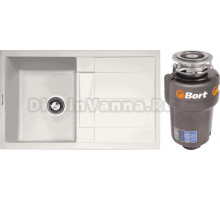 Комплект Мойка Zigmund & Shtain Rechteck 780 индийская ваниль + Измельчитель Bort Titan Max Power