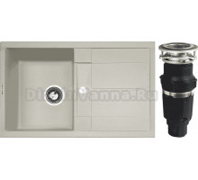 Комплект Мойка Zigmund & Shtain Rechteck 780 речной песок + Измельчитель Bone Crusher BC 610-AS