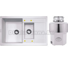 Комплект Мойка Zigmund & Shtain Rechteck 780.2 млечный путь + Измельчитель Status Premium 350