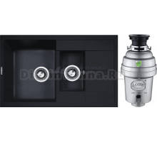 Комплект Мойка Zigmund & Shtain Rechteck 780.2 темная скала + Измельчитель Zorg Inox D ZR-75 D