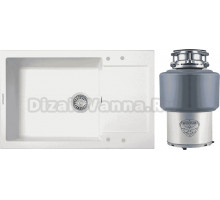 Комплект Мойка Zigmund & Shtain Rechteck 780.490 каменная соль + Измельчитель Status Premium 200