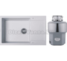 Комплект Мойка Zigmund & Shtain Rechteck 780.490 млечный путь + Измельчитель Status Premium 300