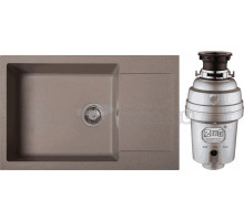 Комплект Мойка Zigmund & Shtain Rechteck 780.490 речной песок + Измельчитель Zorg Inox D ZR-38 D
