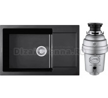 Комплект Мойка Zigmund & Shtain Rechteck 780.490 темная скала + Измельчитель Zorg Inox D ZR-56 D
