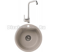 Комплект Мойка GranFest Smart SM 435 песочный + Смеситель MEGA Ege MG-PL10 хром