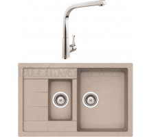 Комплект Мойка Schock Aster 60D Cristalite саббиа + Смеситель MEGA Mega MG-SUN03