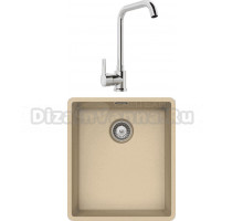 Комплект Мойка Schock Brooklyn 45 Cristalite лунный камень + Смеситель MEGA Ege MG-PL10 хром