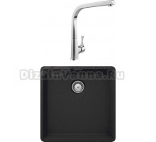 Комплект Мойка Schock Brooklyn 50 Cristalite оникс + Смеситель MEGA Mega MG-SUN03