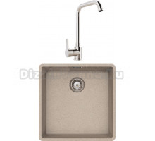 Комплект Мойка Schock Brooklyn 50 Cristalite саббиа + Смеситель MEGA Ege MG-PL10 хром