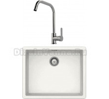 Комплект Мойка Schock Brooklyn 60 Cristalite альпина + Смеситель MEGA City MG- ZRV104 хром