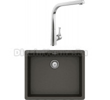 Комплект Мойка Schock Brooklyn 60 Cristalite баварский камень + Смеситель MEGA Mega MG-SUN03