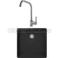 Комплект Мойка Schock Brooklyn 700785U 50 Cristalite оникс + Смеситель MEGA City MG- ZRV104 хром