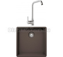 Комплект Мойка Schock Brooklyn 700892U 50 Cristalite мокка + Смеситель MEGA Ege MG-PL10 хром