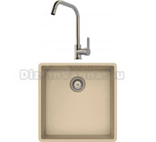 Комплект Мойка Schock Brooklyn 700893U 50 Cristalite лунный камень + Смеситель MEGA City MG- ZRV104 хром