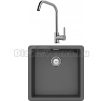 Комплект Мойка Schock Brooklyn 701063U 50 Cristalite баварский камень + Смеситель MEGA City MG- ZRV104 хром