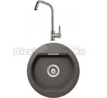 Комплект Мойка Schock Calypso 45 Cristadur серебристый камень + Смеситель MEGA City MG- ZRV104 хром