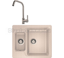 Комплект Мойка Schock Cambridge 60 Cristalite саббиа + Смеситель MEGA City MG- ZRV104 хром