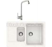 Комплект Мойка Schock Cambridge 60D Cristalite альпина + Смеситель MEGA Ege MG-PL10 хром