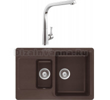 Комплект Мойка Schock Cambridge 60D Cristalite мокка + Смеситель MEGA Mega MG-SUN03