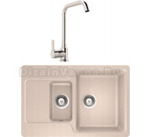 Комплект Мойка Schock Cambridge 60D Cristalite эверест + Смеситель MEGA Ege MG-PL10 хром