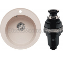 Комплект Мойка Tolero Classic R-108 саванна + Измельчитель Bone Crusher BC 1000-AS