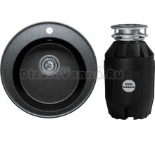 Комплект Мойка Tolero Classic R-108 уголь + Измельчитель Bone Crusher BC 810-AS