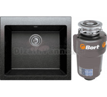 Комплект Мойка Tolero Classic R-111 уголь + Измельчитель Bort Titan 5000 Control