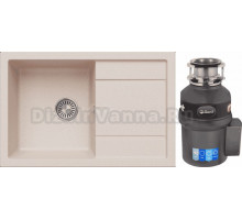 Комплект Мойка Tolero Classic R-112 саванна + Измельчитель Bort Titan Extra
