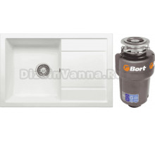 Комплект Мойка Tolero Classic R-112 туман + Измельчитель Bort Titan Max Power