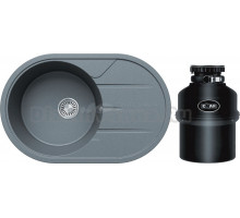 Комплект Мойка Tolero Classic R-116 грей + Измельчитель Emar ATC-KZ560A