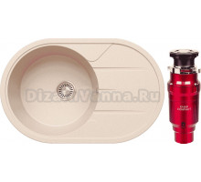 Комплект Мойка Tolero Classic R-116 саванна + Измельчитель Emar ATC-WZB390A Compact