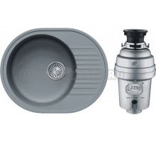 Комплект Мойка Tolero Classic R-122 грей + Измельчитель Zorg Inox D ZR-38 D
