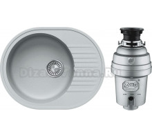 Комплект Мойка Tolero Classic R-122 платина + Измельчитель Zorg Inox D ZR-56 D